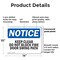 Signmission Keep Clear Do Not Block Fire Door Swing Path OSHA Notice Sign, Plastic, 14in W x 10in L, 2PK OS-2PACK-NS-P-1014-L-13789 - alternate 6